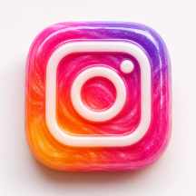 Instagram logo as a piece of candy