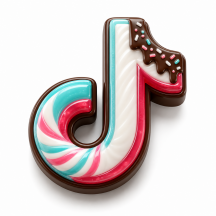 TikTok logo as a piece of candy
